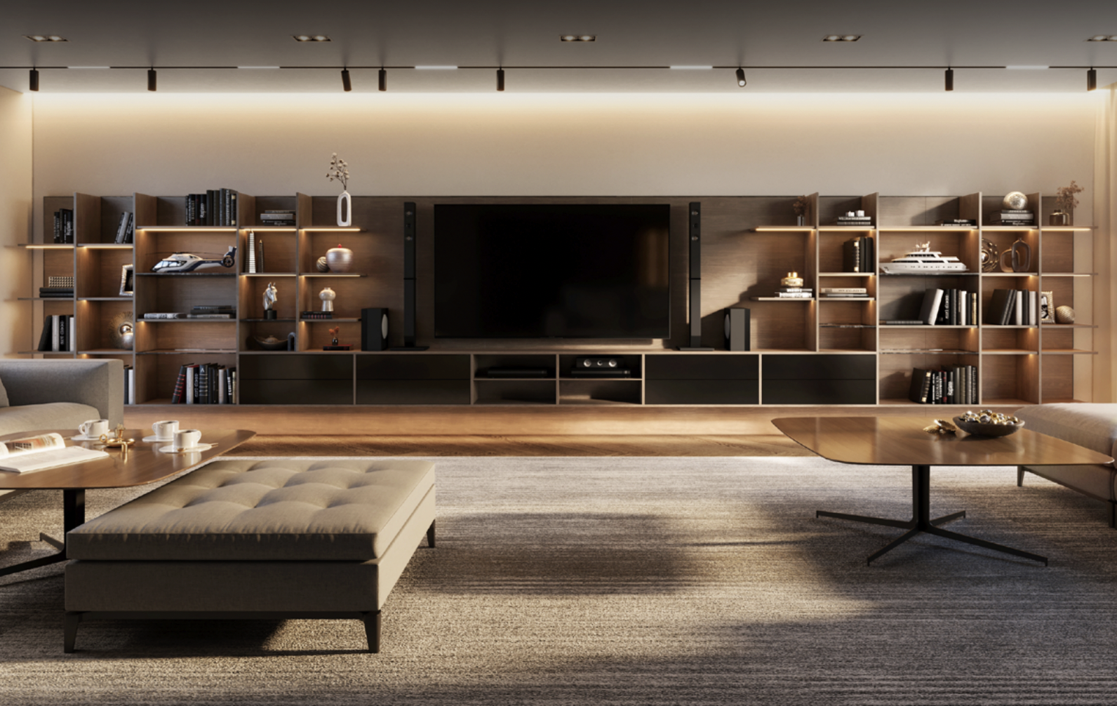 TV Wall Oasis: Wood